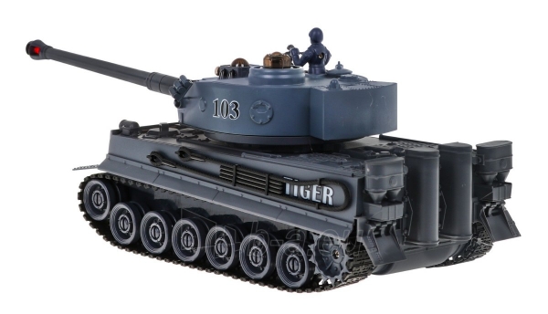 Dviejų nuotoliniu būdu valdomų tankų rinkinys „Tiger vs T34“ paveikslėlis 6 iš 15