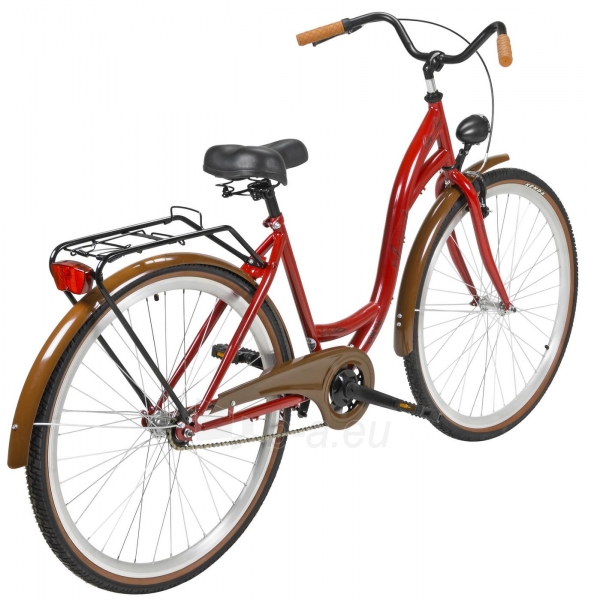 Miesto dviratis moterims AZIMUT City Lux 28 2021 bordo-brown paveikslėlis 1 iš 6