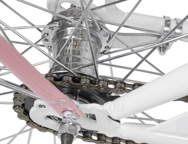 Moteriškas dviratis AZIMUT City Lux 28 2021 white-pink paveikslėlis 4 iš 7