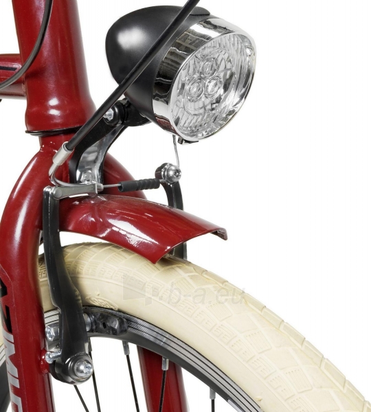 Moteriškas dviratis AZIMUT Vintage 26 3-speed 2021 burgund-cream paveikslėlis 2 iš 5