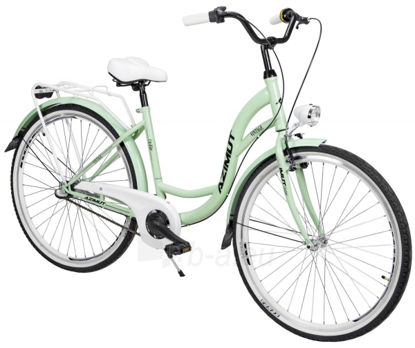 Moteriškas dviratis AZIMUT Vintage 28 3-speed 2021 mint-white paveikslėlis 2 iš 2