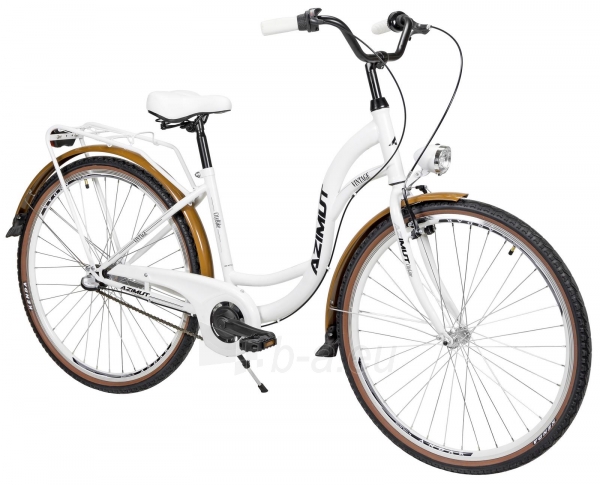 Moteriškas dviratis AZIMUT Vintage 28 3-speed 2021 white-cream paveikslėlis 1 iš 2
