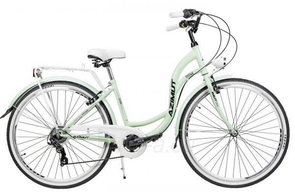Miesto dviratis moterims AZIMUT Vintage TX 28 6-speed 2021 mint-white paveikslėlis 1 iš 10