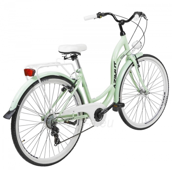 Miesto dviratis moterims AZIMUT Vintage TX 28 6-speed 2021 mint-white paveikslėlis 9 iš 10