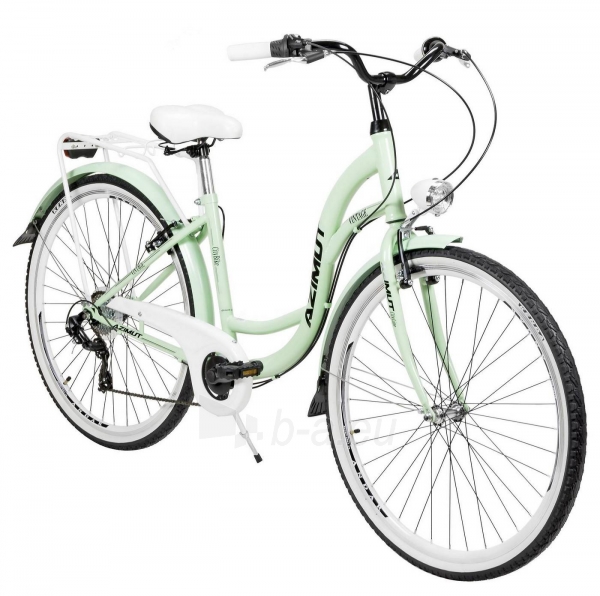 Miesto dviratis moterims AZIMUT Vintage TX 28 6-speed 2021 mint-white paveikslėlis 10 iš 10