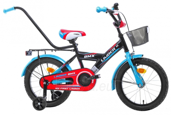 Vaikiškas dviratis Monteria Limber 16 black-blue-red paveikslėlis 10 iš 10