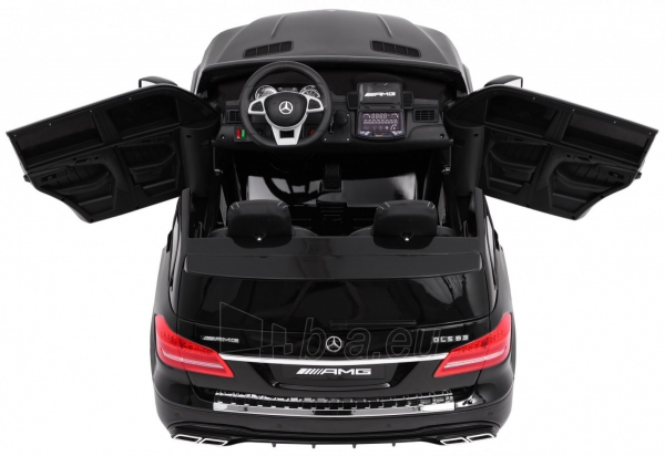 Dvivietis elektromobilis Mercedes Benz GLS 63, juodas lakuotas paveikslėlis 8 iš 12