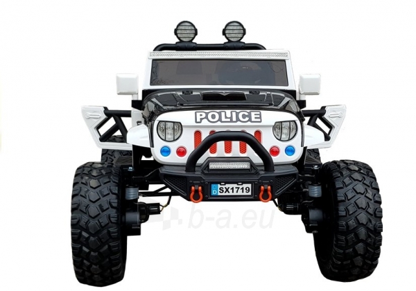 Dvivietis policijos elektromobilis „Jeep SX1719“, juodas paveikslėlis 2 iš 7