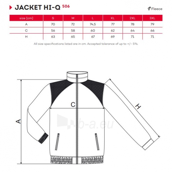 Džemperis HI-Q 506 Fleece Unisex Black, L dydis paveikslėlis 5 iš 5