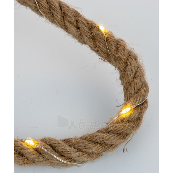 Džiuto virvė su 60 LED lempučių, 450 cm paveikslėlis 5 iš 11