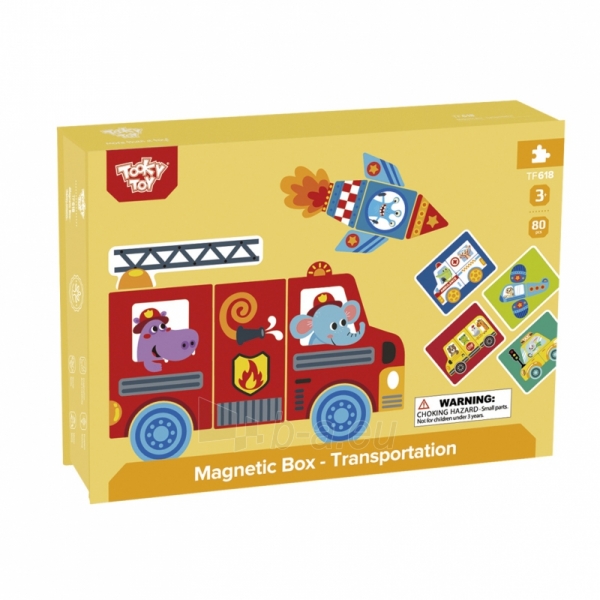 Edukacinė magnetinė dėlionė - Tooky Toy, 80 elementų paveikslėlis 4 iš 4