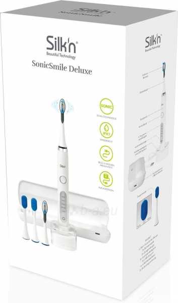 Elektrinis dantų šepetukas Silkn Sonic Smile Deluxe SSL1PDE11001 white paveikslėlis 8 iš 8