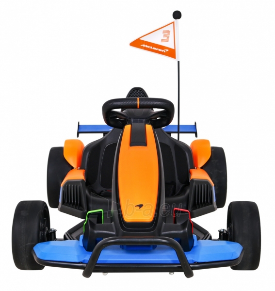 Elektrinis kartingas McLaren Drift, oranžinis paveikslėlis 9 iš 11