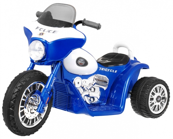 Elektrinis motociklas Chopper, mėlynas paveikslėlis 1 iš 4