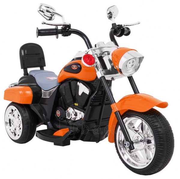 Elektrinis motociklas Chopper NightBike, oranžinis paveikslėlis 2 iš 9
