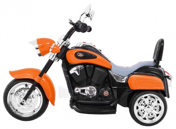 Elektrinis motociklas Chopper NightBike, oranžinis paveikslėlis 8 iš 9