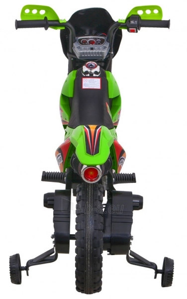 Elektrinis motociklas Cross, žalias paveikslėlis 18 iš 23