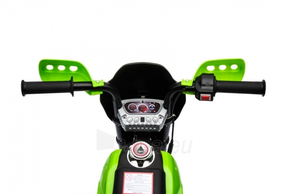 Elektrinis motociklas Cross, žalias paveikslėlis 9 iš 23