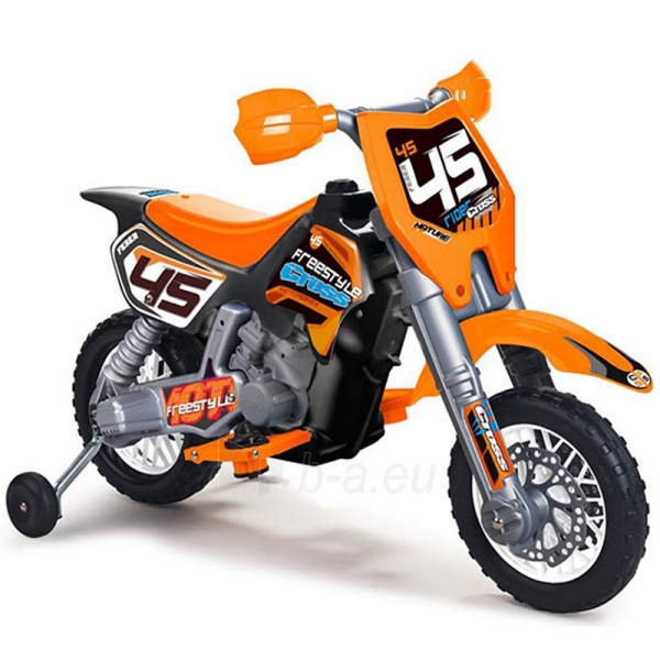 Elektrinis motociklas Cross Feber, oranžinis paveikslėlis 1 iš 3
