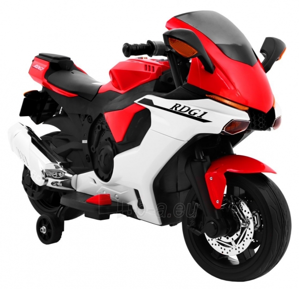 Elektrinis motociklas R1 Superbike, raudonas paveikslėlis 7 iš 9