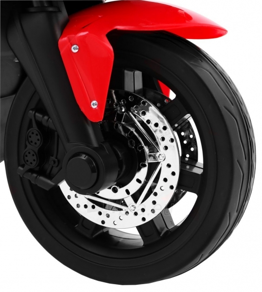 Elektrinis motociklas R1 Superbike, raudonas paveikslėlis 8 iš 9