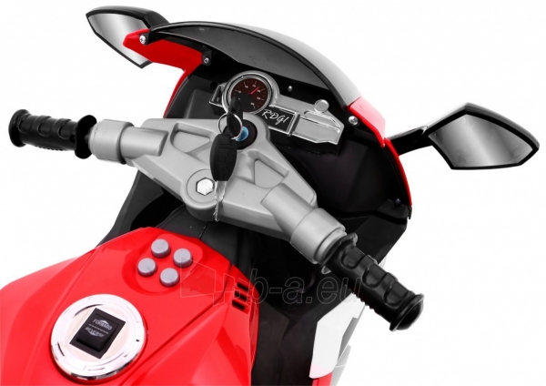Elektrinis motociklas R1 Superbike, raudonas paveikslėlis 9 iš 9