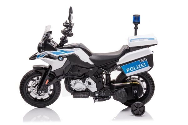 Elektrinis policijos motociklas JT5002B, baltas paveikslėlis 8 iš 11