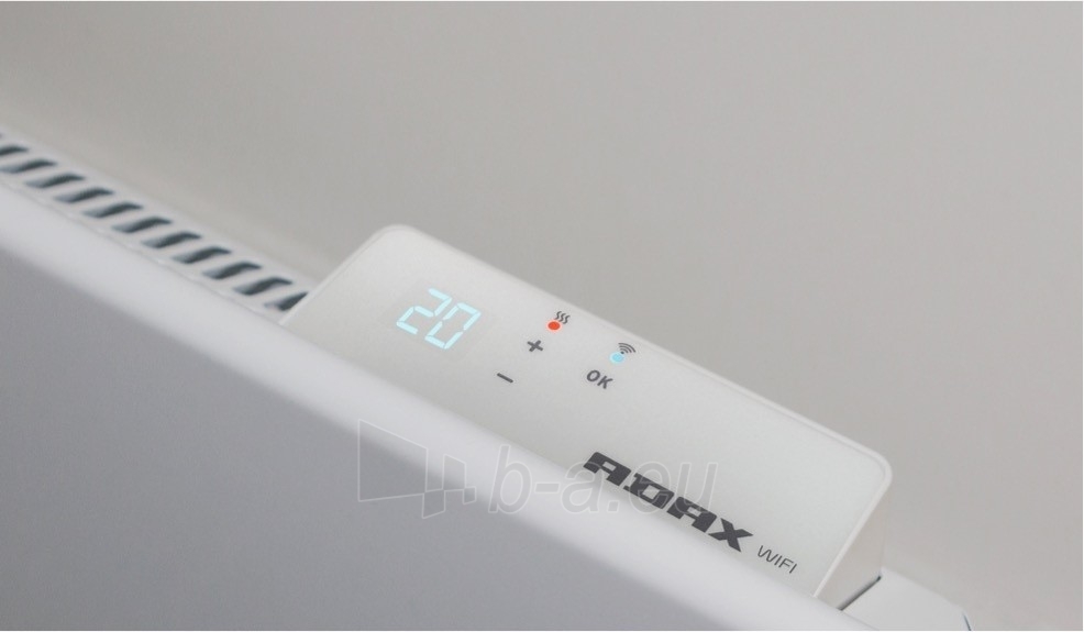 Elektrinis radiatorius Adax Neo Wi-Fi H, baltas, 02 KWT (250W) paveikslėlis 2 iš 3