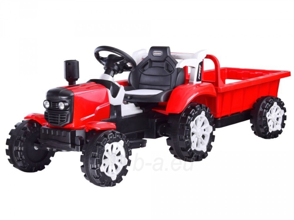 Elektrinis traktorius, raudonas paveikslėlis 1 iš 11