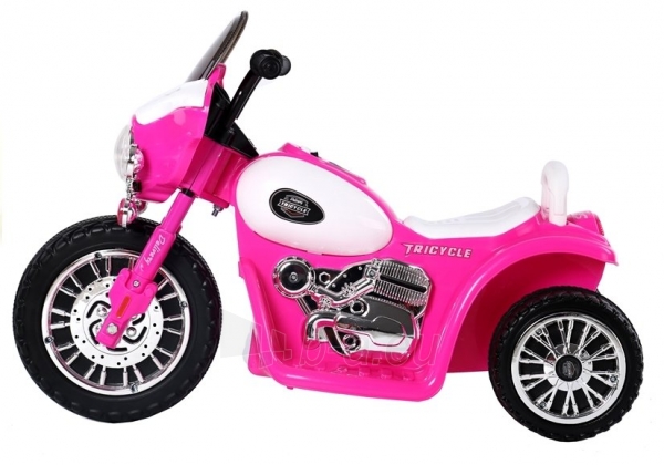 Elektrinis triratis motociklas JT568, rožinis paveikslėlis 5 iš 6