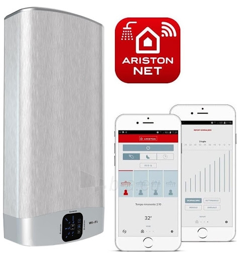 Elektrinis vandens šildytuvas Ariston, Velis Wi-Fi 100, 80l paveikslėlis 2 iš 3