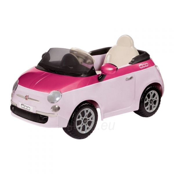 Elektromobilis Fiat 500 Pink/Fucsia W/Remote Control (6V) paveikslėlis 1 iš 1