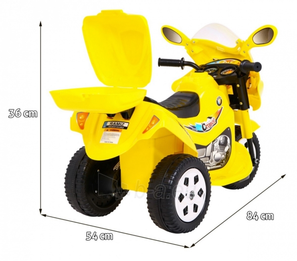 Elenktrinis triratis motociklas "BJX-088" Geltonas paveikslėlis 12 iš 12