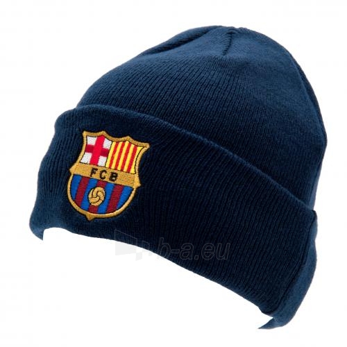 F.C. Barcelona atlenkta žieminė kepurė (Mėlyna) paveikslėlis 1 iš 3