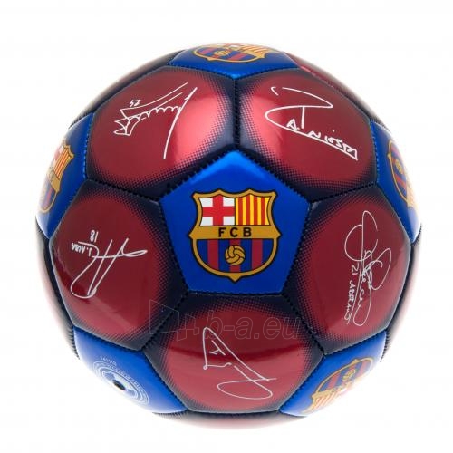 F.C. Barcelona futbolo kamuolys (Spalvotas su parašais) paveikslėlis 1 iš 4
