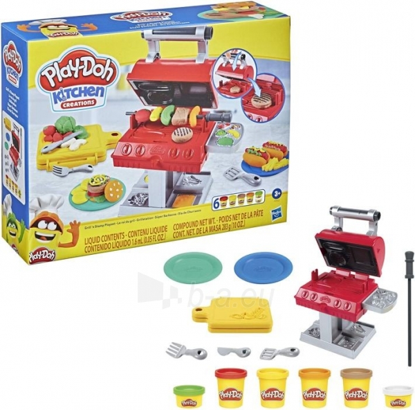 F0652 Play-Doh Kitchen Creations Grill n Stamp Playset for Kids paveikslėlis 2 iš 6