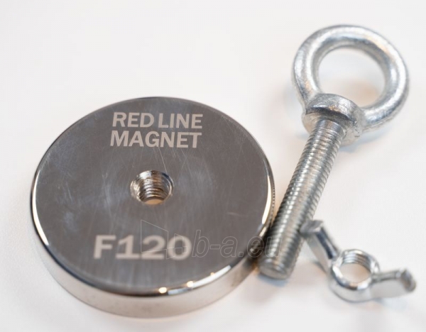 Paieškų magnetas F120 kg 120 kg RED LINE MAGNET +20м paveikslėlis 5 iš 6