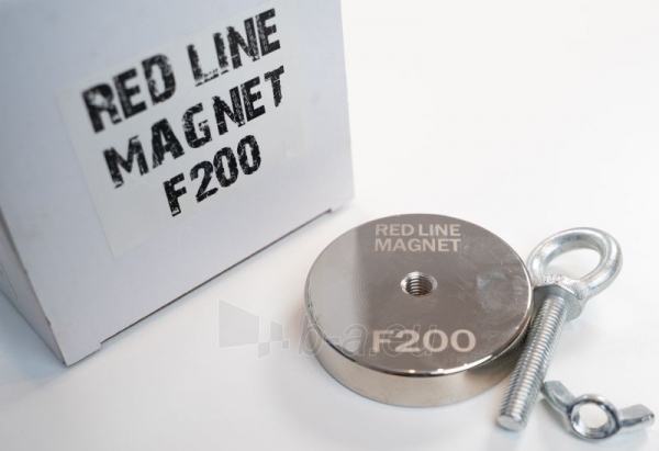 F200 kg Комплект ПОИСКОВЫЙ НЕОДИМОВЫЙ МАГНИТ 200kg RED LINE MAGNET + Шнур 20м paveikslėlis 6 iš 6