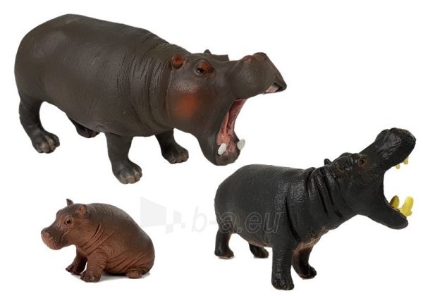 Figūrėlių rinkinys: Safari gyvūnai (hipopotamas, gorila) paveikslėlis 3 iš 5