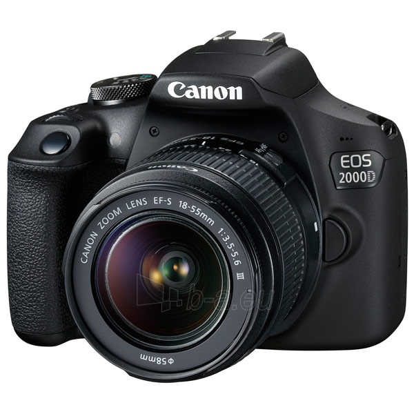 Fotoaparatas Canon EOS 2000D Kit EF-S 18-55 III paveikslėlis 3 iš 8