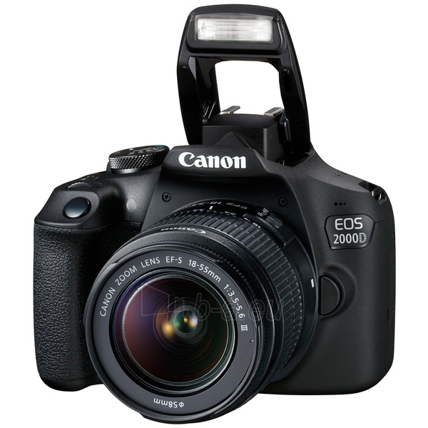 Fotoaparatas Canon EOS 2000D Kit EF-S 18-55 III paveikslėlis 4 iš 8
