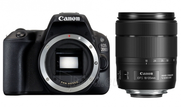 Fotoaparatas Canon EOS 200D + EF-S 18-135 IS STM paveikslėlis 1 iš 5
