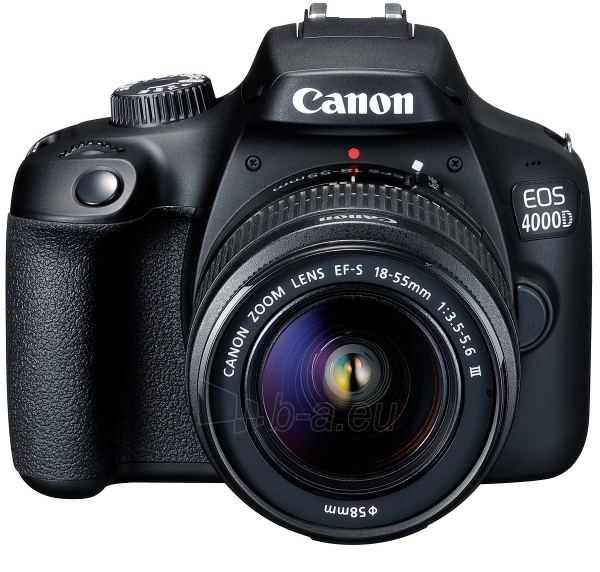 Fotoaparatas Canon EOS 4000D EF-S 18-55 III kit paveikslėlis 1 iš 6