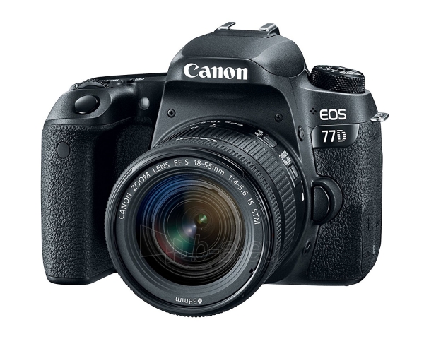 Fotoaparatas Canon EOS 77D EF-S 18-55 IS STM kit paveikslėlis 1 iš 5