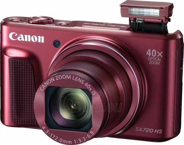 Fotoaparatas Canon Powershot SX720 HS red (Damaged Box) paveikslėlis 2 iš 5