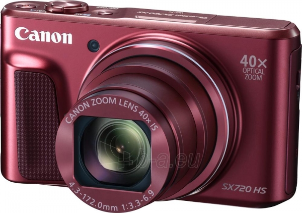 Fotoaparatas Canon Powershot SX720 HS red (Damaged Box) paveikslėlis 3 iš 5
