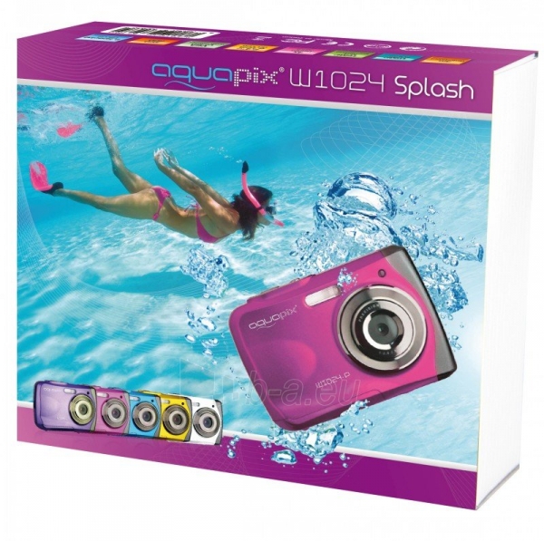 Digital camera Easypix AquaPix W1024-P Splash pink 10013 paveikslėlis 4 iš 4
