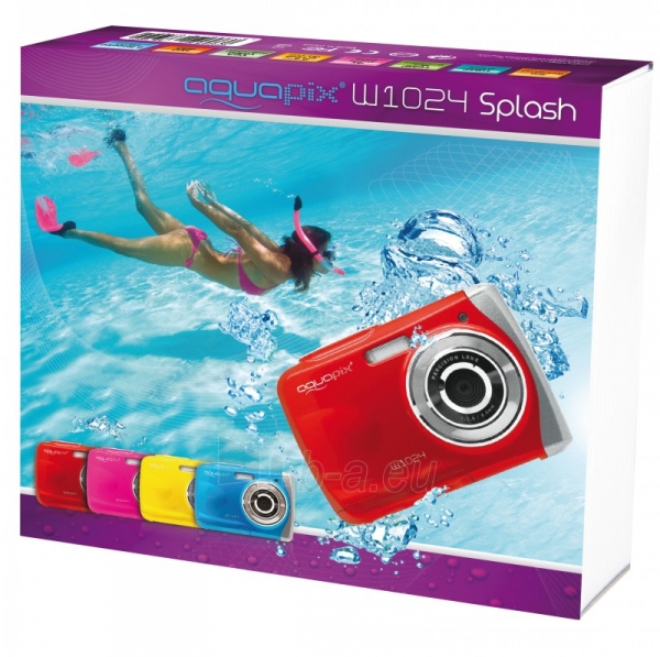 Fotoaparatas Easypix AquaPix W1024-R Splash red 10016 paveikslėlis 4 iš 5