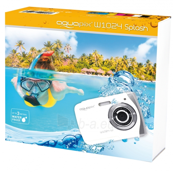 Digital camera Easypix AquaPix W1024-W Splash white 10018 paveikslėlis 2 iš 4