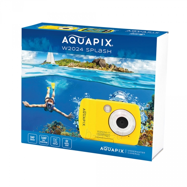 Fotoaparatas Easypix Aquapix W2024 Splash yellow 10067 paveikslėlis 8 iš 8